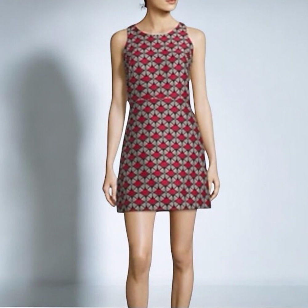 MILLY SLIM SHIFT DRESS POPPY SIZE 6